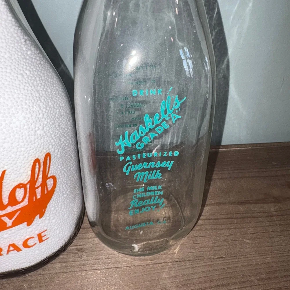 Vintage Pyroglaze Milk Bottle Set Multicolor Mathis Hoff Haskell